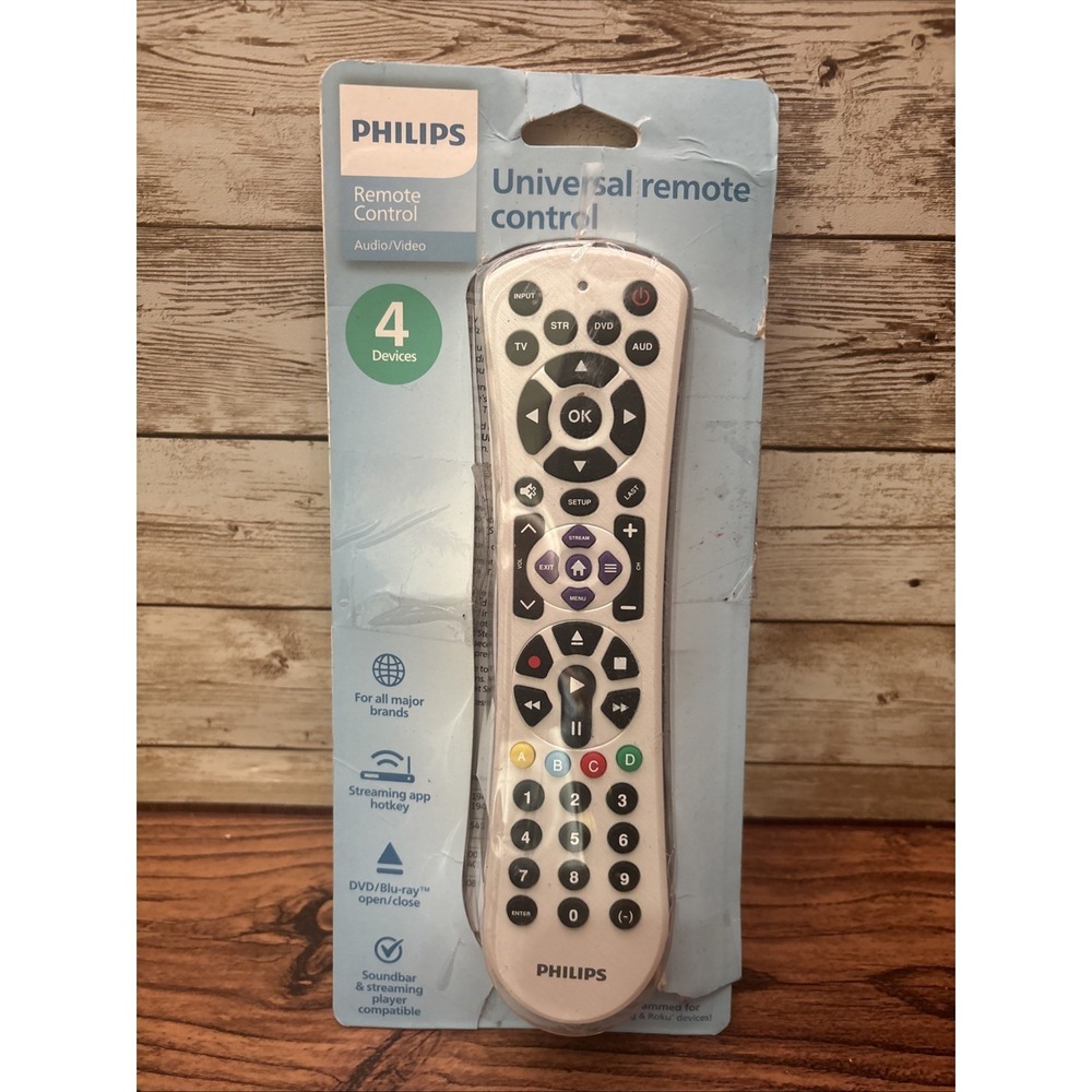 Philips 4-Device Universal Remote Control Pearl White - Picture 2 of 7